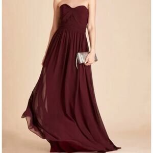Birdy Grey Grace Convertible Chiffon Dress Bridesmaid Wedding Cabernet Red XL